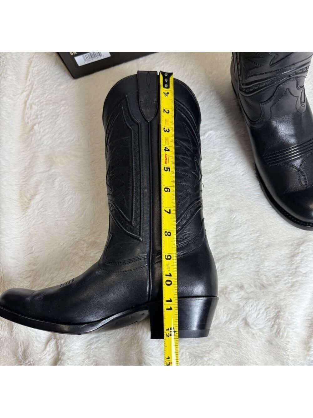 Frye Rosalind Braid Leather Wester Boot size 6 Black - Picture 8 of 12